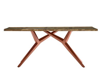 TABLES&Co Tisch 160x85 Altholz Bunt Metallgestell Braun