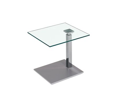 Couchtisch Beistelltisch Glas, Holz und Metall 47x55 cm