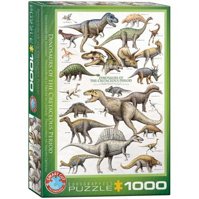 EuroGraphics 6000-0098 Dinosaurier der Kreidezeit Period 1000 Teile Puzzle