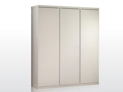 Kleiderschrank Lara 3-trg MDF Weiß 166x57 cm