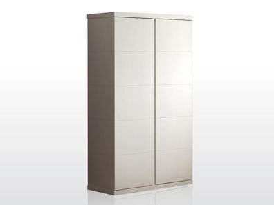 Kleiderschrank Lara 2-trg MDF Weiß 110x57 cm