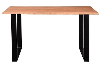 TABLES&CO Tisch 160x80 Akazie Natur Metall Schwarz