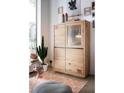 Highboard I Wohnzimmerschrank 103x148x40 Wildeiche