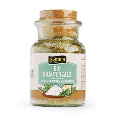 Beltane 6x Beltane Kräutersalz Korkenglas, vegan, glutenfrei, lactosefrei 110g