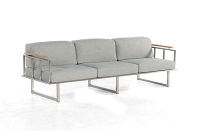 3-Sitzer Sofa Lotus Inkl. Kissen 234x77x62 cm Edelstahl und Polypropylen