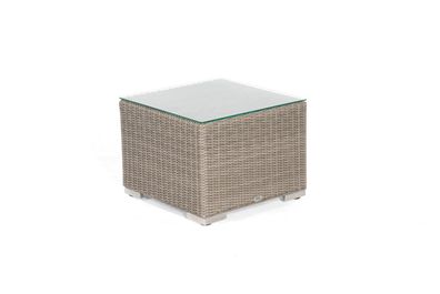 Lounge-Beistelltisch Residence Polyrattan Kunststoffgeflecht Stone-Grey