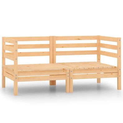 2-Sitzer Gartensofa aus Kiefernholz 63,5 x 62,5 x 63,5 cm