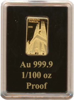 Fidschi 5 Dollars 2021 PP Sagrada Familia 1/100 Unze Gold