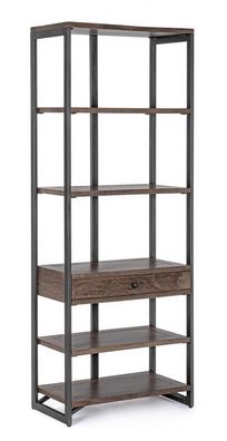 Bücherschrank Calixte 76 x 203 x 41 cm Mangoholz