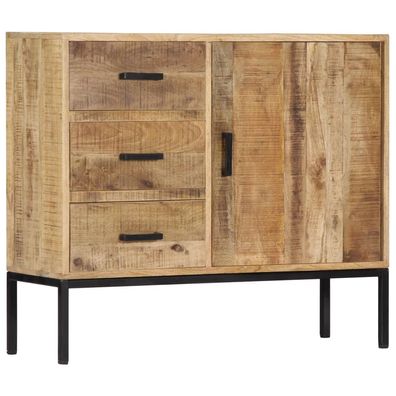 Sideboard mit Schubladen und einer Tür Braun Mangoholz