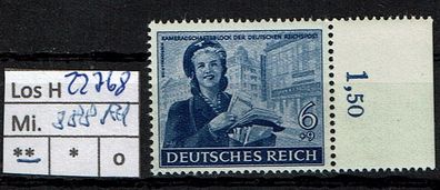 Los H22768: Deutsches Reich Mi. 888 * * Rand rechts