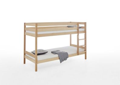 Etagenbett Lupo Buche massiv 90x200 cm mit Rollrosten