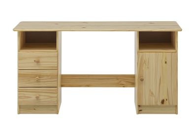 Schreibtisch 144 x 54 x 73 cm Kiefer Büro Kinderzimmer Arbeitszimmer Tisch Neu