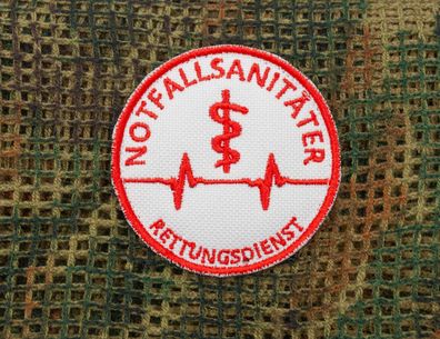 Patch: "Notfallsanitäter - Rettungsdienst" mit Klettrückseite (2 Varianten)