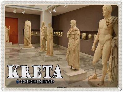 Blechschild 30x40 cm - Kreta Griechenland Museum Iraklio
