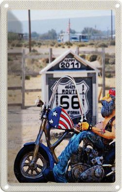 Blechschild 20x30 cm - Amerika Route 66 Biker California