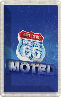 Blechschild 20x30 cm - Amerika USA Route 66 Historic Motel