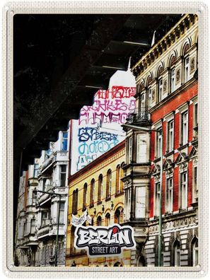 Blechschild 30x40 cm - Berlin Deutschland Graffiti Stret Art