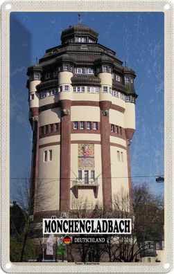Blechschild 20x30 cm - Mönchengladbach Neuer Wasserturm Thema: Städte & Reiseziele