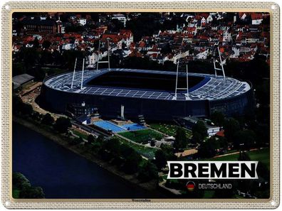 Blechschild 30x40 cm - Bremen Wasserturm Blumental
