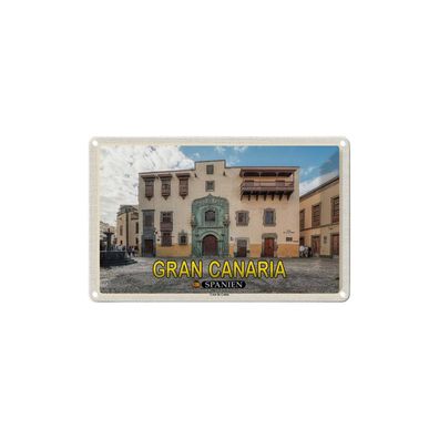Blechschild 18x12 cm - Gran Canaria Spanien Casa de Colon Muesum