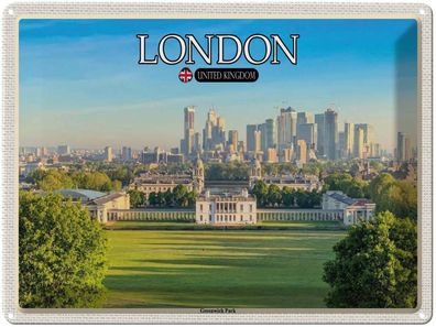 Blechschild 30x40 cm - Greenwich Park England London