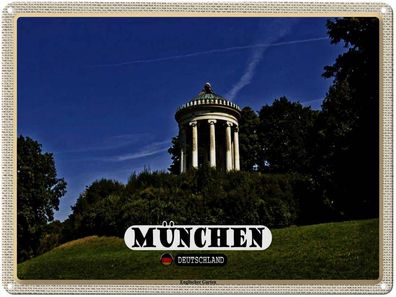 Blechschild 30x40 cm - München Englischer Garten