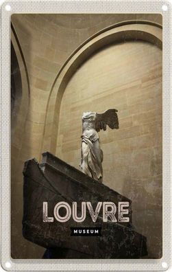 Blechschild 20x30 cm - Retro Louvre Museum Paris Palast