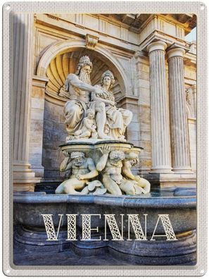 Blechschild 30x40 cm - Wien Österreich Skultur Mittelalter