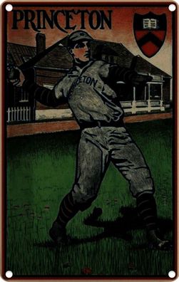 vianmo Blechschild 20x30 cm gewölbt Sport Hobby Princeton Baseball