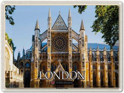 Blechschild 30x40 cm - Westminster Abbey London UK