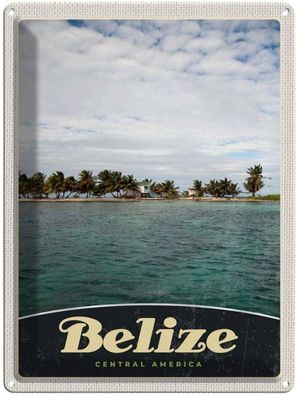 Blechschild 30x40 cm - Belize Central Amerika Strand