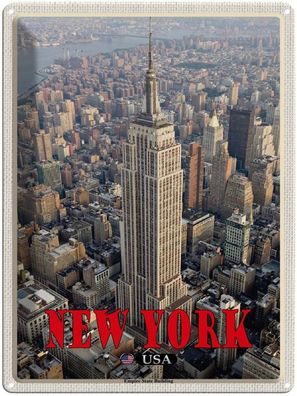 Blechschild 30x40 cm - New York Empire State Building Dko