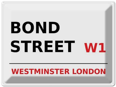 Blechschild 30x40 cm - London Bond Street W1