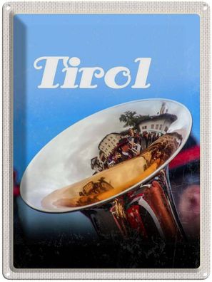 Blechschild 30x40 cm - Tirol Kapellentreffen Trompeten Musik