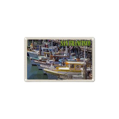 Blechschild 18x12 cm - San Francisco Fisherman's Wharf