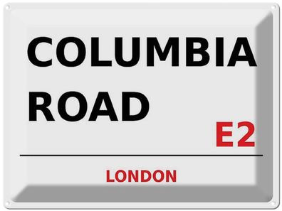Blechschild 30x40 cm - London Columbia Road E2