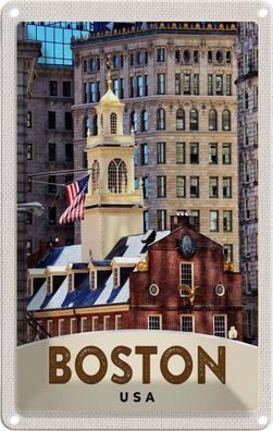 Blechschild 20x30 cm - Amerika USA Boston Architektur