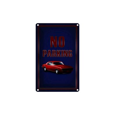 vianmo Blechschild 18x12 cm gewölbt Parkplatzschild Auto No Parking