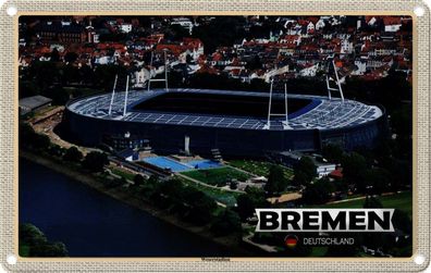 Blechschild 30x20 cm - Bremen Wasserturm Blumenthal Thema: Städte & Reiseziele