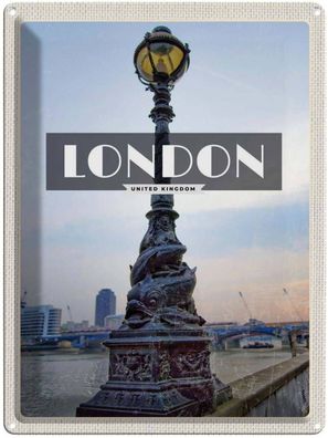 Blechschild 30x40 cm - London United Kingdom Retro Poster
