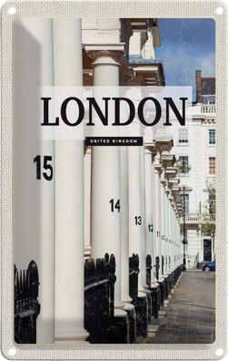 Blechschild 20x30 cm - London United Kingdom Stadt Retro
