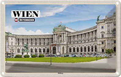 Blechschild 20x30 cm - Wien Österreich Hofburg Architektur