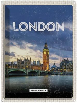 vianmo Blechschild 30x40 cm gewölbt England London United Kingdom
