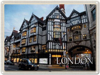 Blechschild 30x40 cm - Soho London United Kingdom