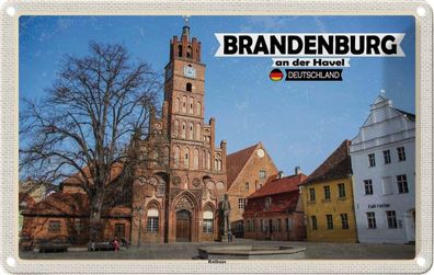 Blechschild 20x30 cm - Brandenburg an der Havel Rathaus