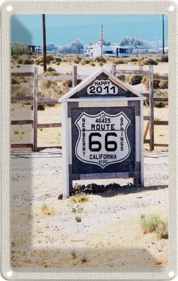 Blechschild 20x30 cm - Amerika USA California 2011 Route 66