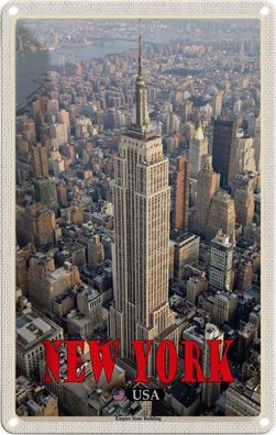 Blechschild 20x30 cm - New York Empire State Building Dko