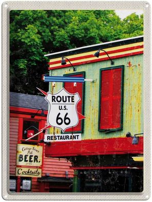 Blechschild 30x40 cm - Amerika Route 66 Restaurant Chicago