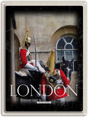 vianmo Blechschild 30x40 cm gewölbt England London England Soldat Pferd